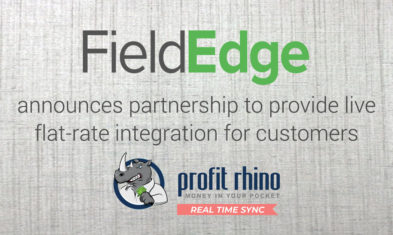 FieldEdge Announces Live Flat Rate Integration with Profit Rhino