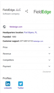 FieldEdge SERP Rich Snippet - Marketing for Contractors